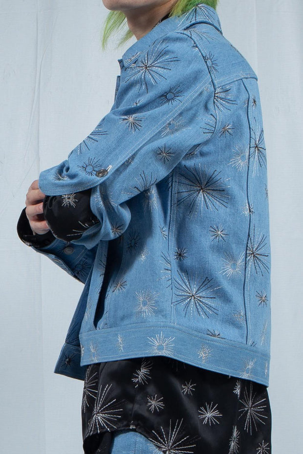 【CLANE HOMME】EMBROIDERY DENIM JACKET