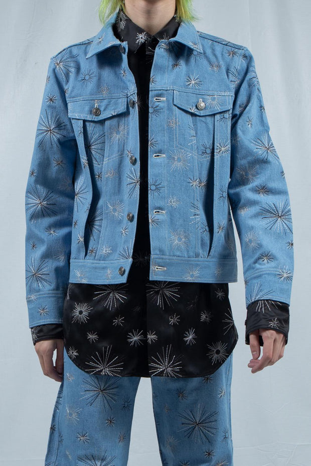 【CLANE HOMME】EMBROIDERY DENIM JACKET