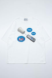 STRING TELEPHONE TEE (WHITE)