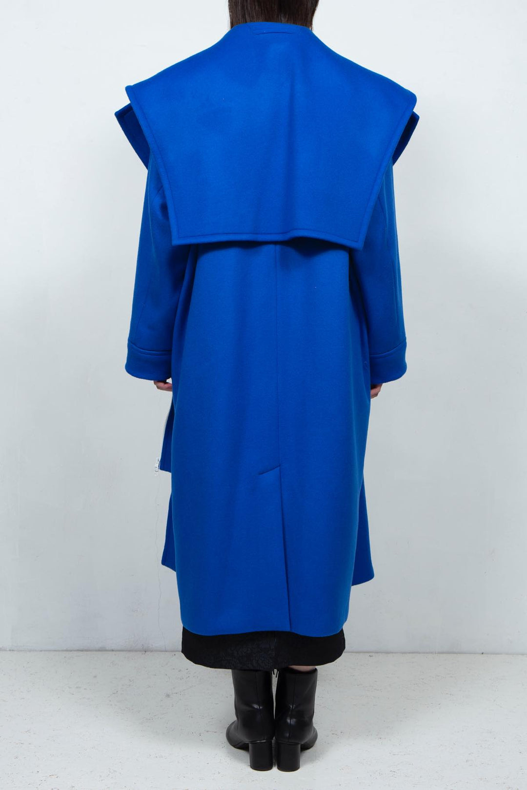 GHOST PARTY / cashmere layered coat Blue