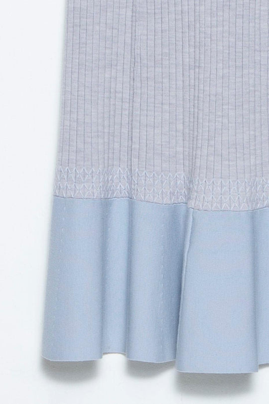 Create Clair knit skirt light blue