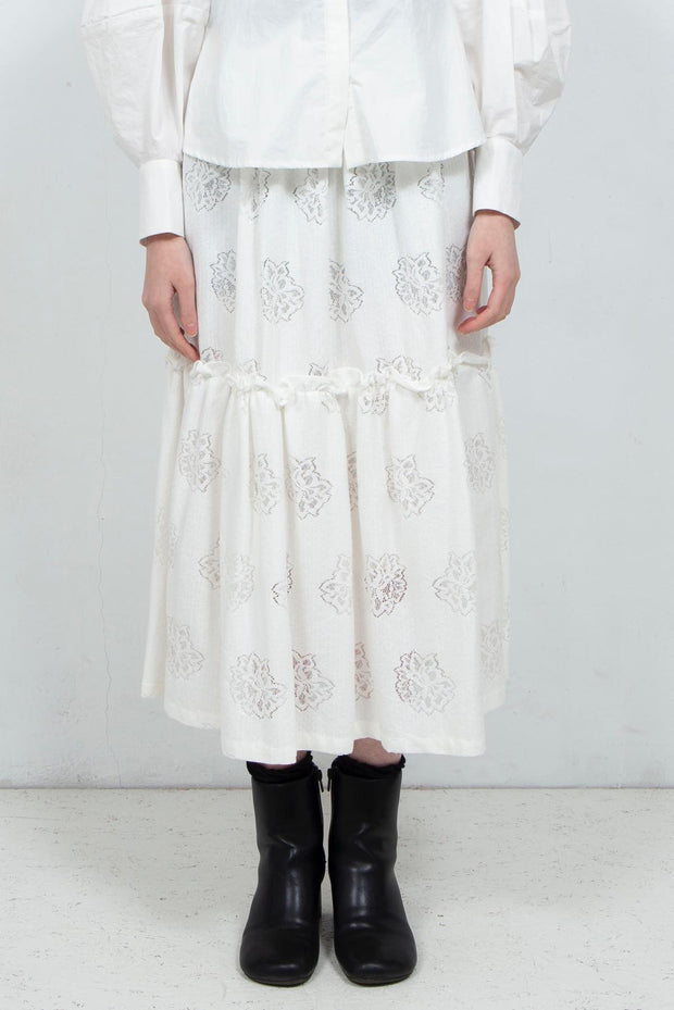 Lace skirt White