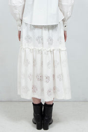 Lace skirt White