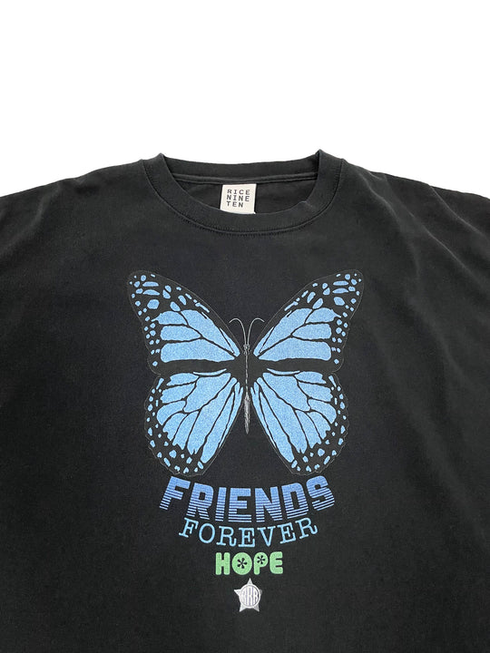 Butterfly Distressed Tee BLACK