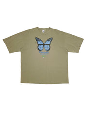 Butterfly Distressed Tee OLIVE