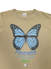 Butterfly Distressed Tee OLIVE