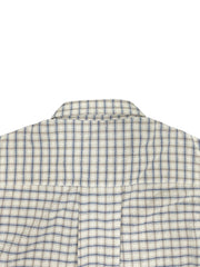 Linen Cotton Seersucker Shirt BLUE CHECK