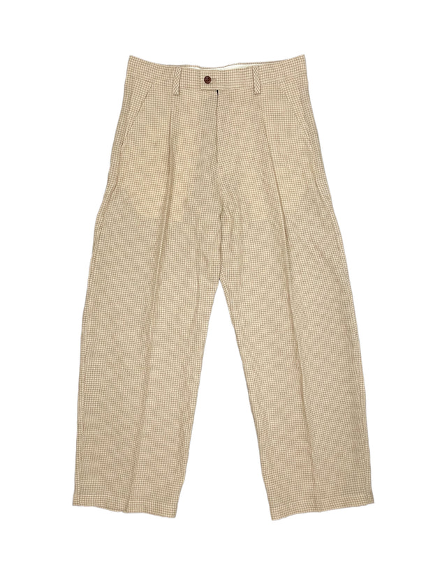 Graph Check Trousers BEIGE