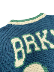 Hand Knit Basketball Shirt NAVY