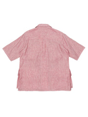 French Linen Cargo Pocket Shirt RED