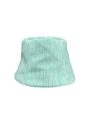 French Linen Brimless Bucket Hat GREEN