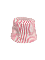 French Linen Brimless Bucket Hat RED