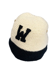 Hand Knit Rogo Bucket Hat BLACK