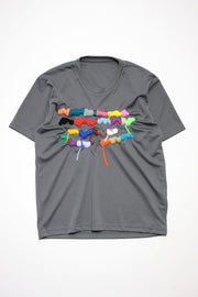 Embroidery T-Shirt  Gray
