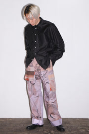 Graphic wide pants