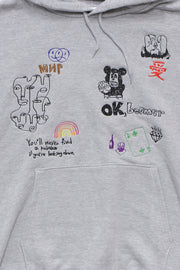His scribble hoodie