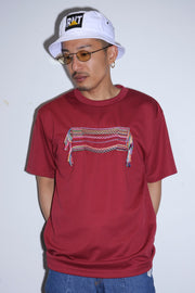 Embroidery T-Shirt  Burgundy2